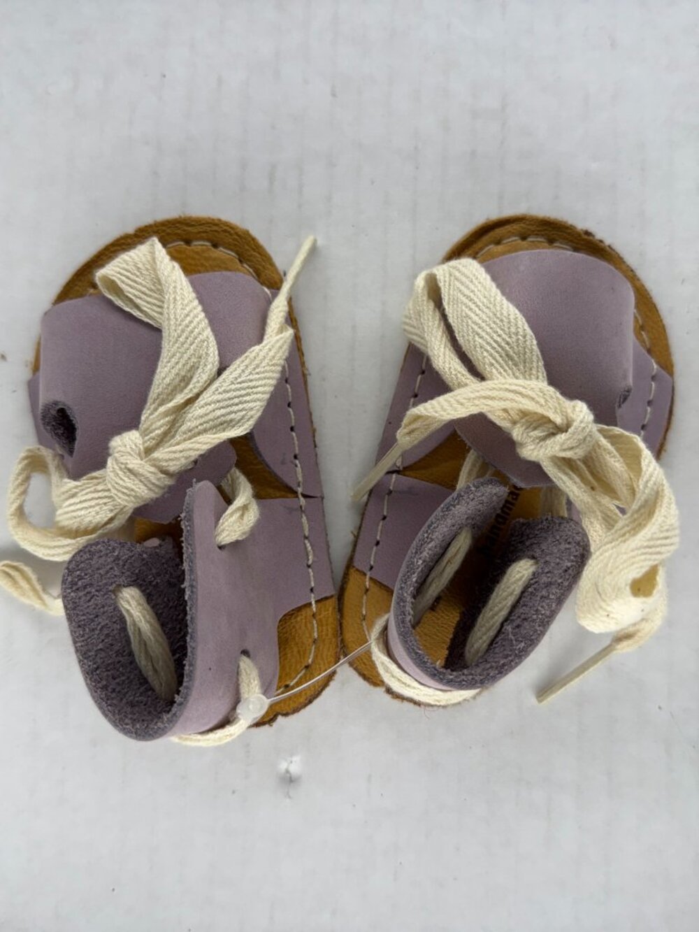 BEAR FEET PURPLE LACE UP MINI SANDALS